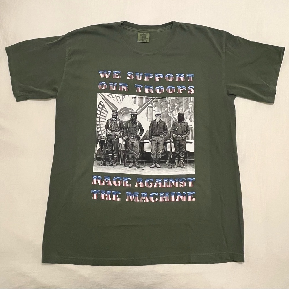 Rare Mens L Rage Against the Machine Comfort Colors rock band music t-shirt